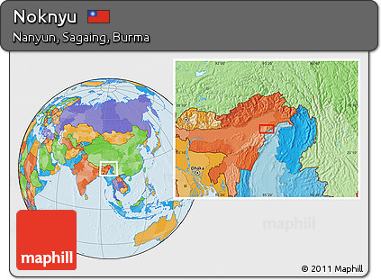 Political Location Map of Noknyu