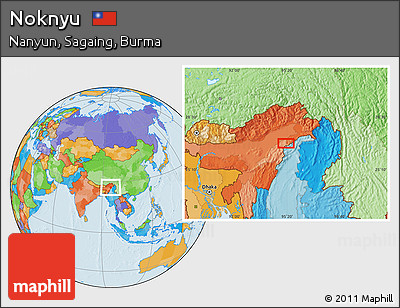 Political Location Map of Noknyu