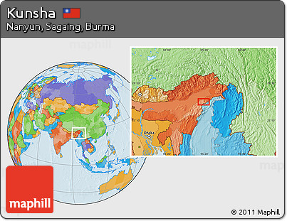 Political Location Map of Kunsha