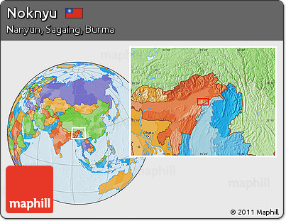 Political Location Map of Noknyu