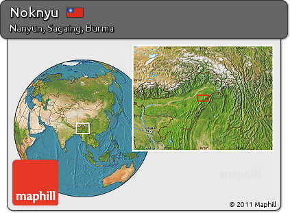 Satellite Location Map of Noknyu