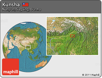 Satellite Location Map of Kunsha