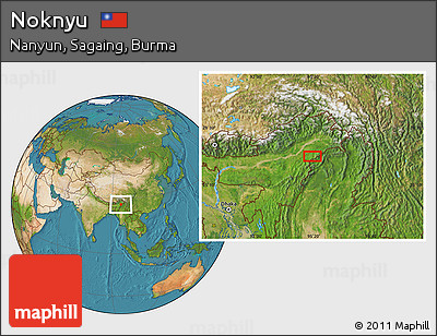 Satellite Location Map of Noknyu