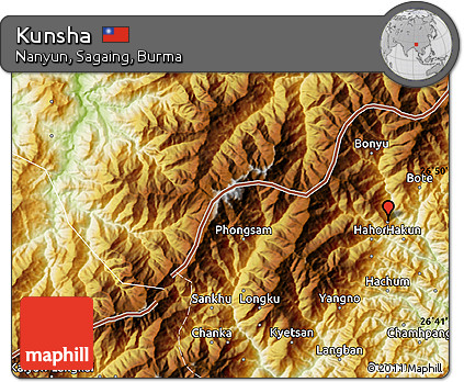 Physical Map of Kunsha