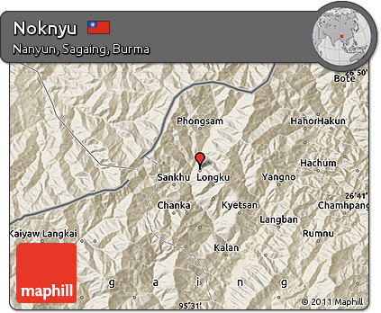 Shaded Relief Map of Noknyu