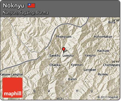 Shaded Relief Map of Noknyu