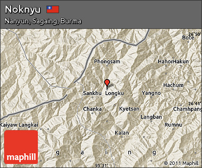 Shaded Relief Map of Noknyu