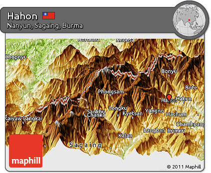Physical Panoramic Map of Hahon