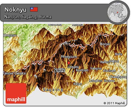 Physical Panoramic Map of Noknyu