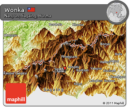 Physical Panoramic Map of Wonka