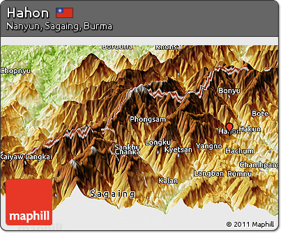 Physical Panoramic Map of Hahon