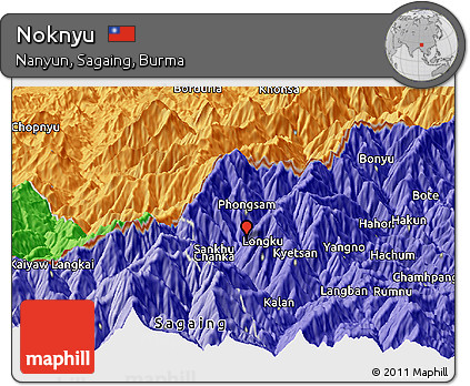 Political Panoramic Map of Noknyu