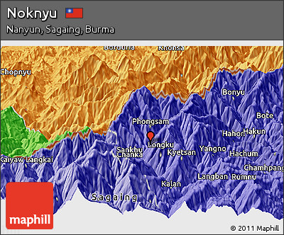 Political Panoramic Map of Noknyu