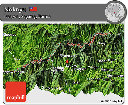 Satellite Panoramic Map of Noknyu