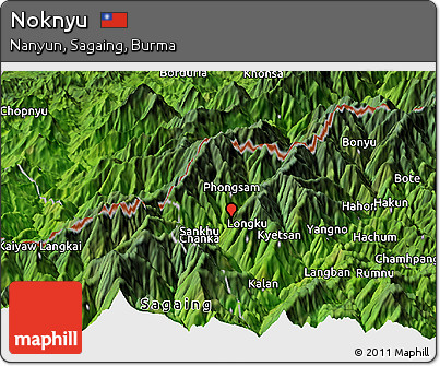 Satellite Panoramic Map of Noknyu