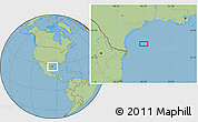 Savanna Style Location Map of the area around 26° 50' 27" N, 95° 7' 30" W