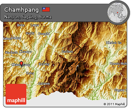 Physical 3D Map of Chamhpang