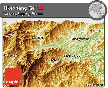 Physical 3D Map of Hkashang Ga