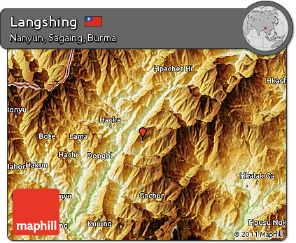 Physical 3D Map of Langshing