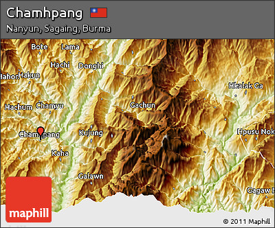 Physical 3D Map of Chamhpang