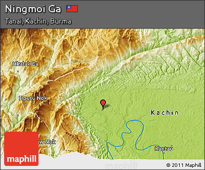 Physical 3D Map of Ningmoi Ga