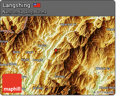 Physical 3D Map of Langshing