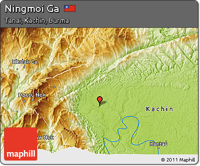 Physical 3D Map of Ningmoi Ga