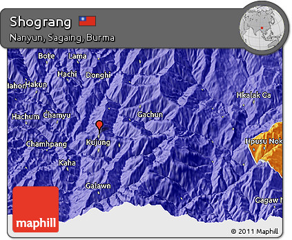 Political 3D Map of Shograng