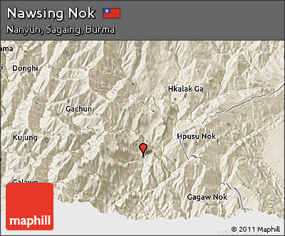 Shaded Relief 3D Map of Nawsing Nok