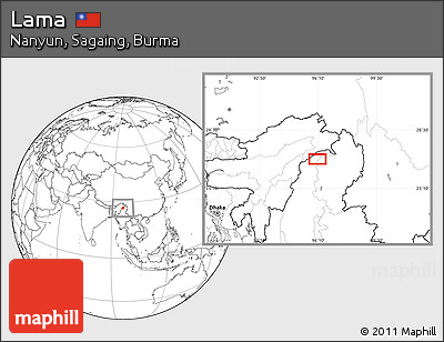Blank Location Map of Lama