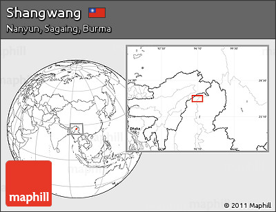 Blank Location Map of Shangwang