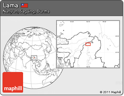 Blank Location Map of Lama
