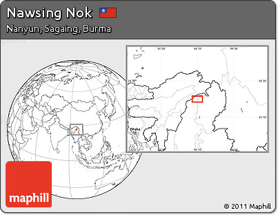 Blank Location Map of Nawsing Nok