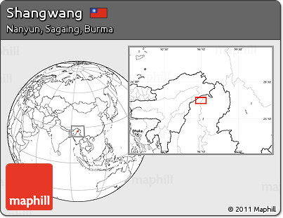 Blank Location Map of Shangwang