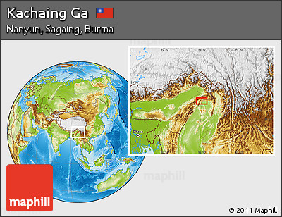 Physical Location Map of Kachaing Ga