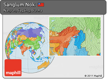 Political Location Map of Sanglum Nok