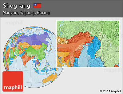 Political Location Map of Shograng