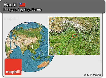Satellite Location Map of Hachi