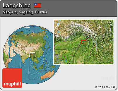 Satellite Location Map of Langshing