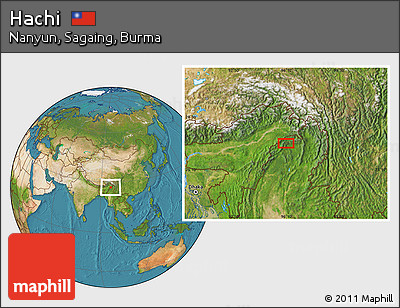 Satellite Location Map of Hachi