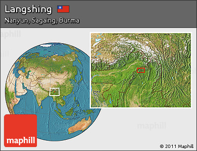 Satellite Location Map of Langshing