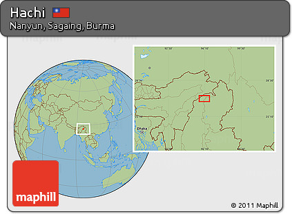 Savanna Style Location Map of Hachi