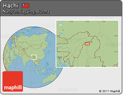 Savanna Style Location Map of Hachi