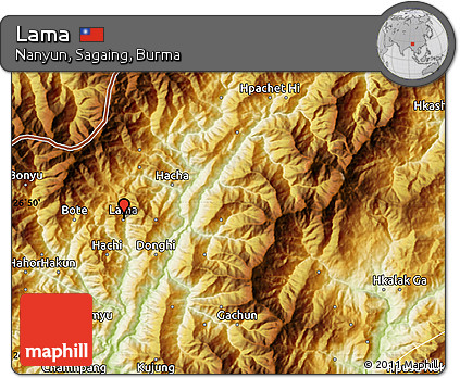 Physical Map of Lama