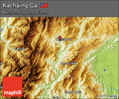 Physical Map of Kachaing Ga