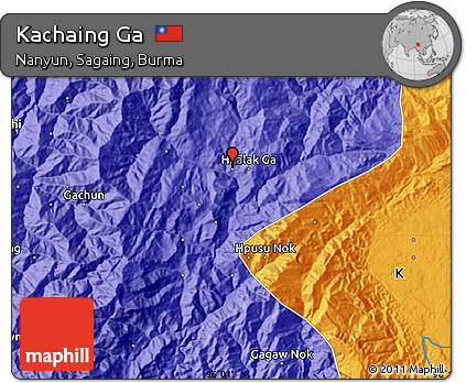 Political Map of Kachaing Ga