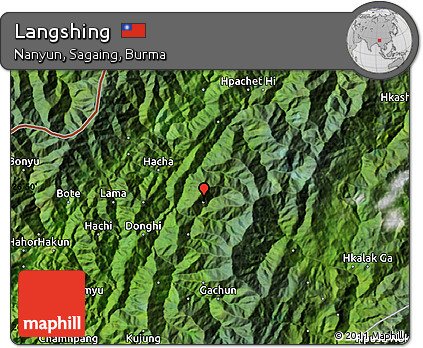 Satellite Map of Langshing