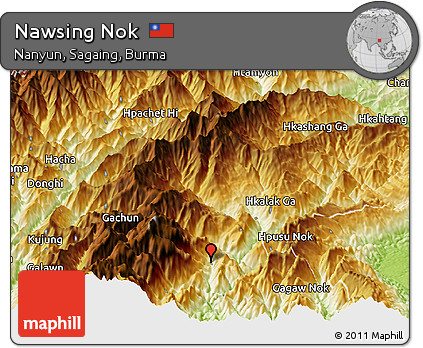 Physical Panoramic Map of Nawsing Nok