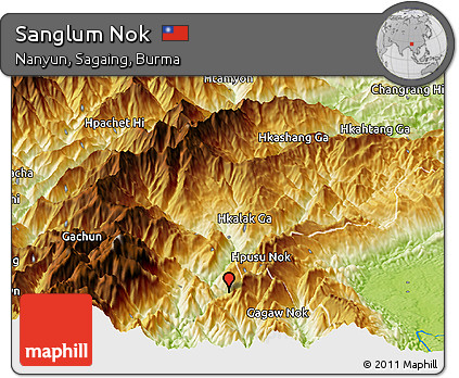 Physical Panoramic Map of Sanglum Nok