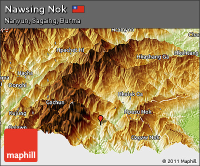 Physical Panoramic Map of Nawsing Nok